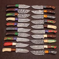Couteau multifonction de survie Trend Blades TB-3603 en acier au carbone avec manches en bois pour le camping et la randonnée en plein air, étui en cuir