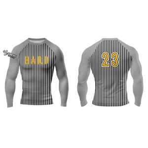 Chemises de compression pour hommes UPF 50+ à manches courtes, protection UV, pour la natation et le surf, en spandex/polyester - Product Image 4