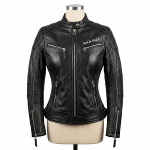 Chaqueta de Motociclista de Cuero para Mujer, Suministro del Fabricante - Opciones de Marca Personalizada - Product Image 1