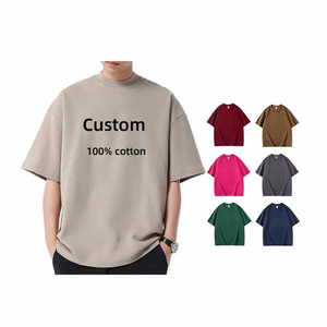 เสื้อยืดโอเวอร์ไซส์ผู้ชาย ผ้าฝ้าย 100% ซักกรด พิมพ์ลายโลโก้ด้านหน้า แห้งเร็ว สวมใส่สบาย เป็นมิตรกับสิ่งแวดล้อม ระบายอากาศได้ดี - Product Image 4