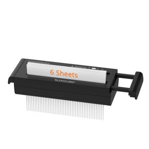 Distruggidocumenti Portatile per Casa <span class=keywords><strong>con</strong></span> <span class=keywords><strong>Braccio</strong></span> Estensibile, Taglio a Strisce da 6 Fogli, Cestino Piccolo per Distruggere Carte - Product Image 1