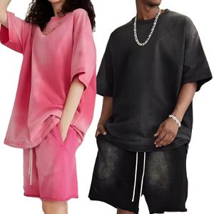 Summer Oversize Acid Washed Cotton Sweat <b>Shorts</b> and Shirts Set <b>Men</b> High Quality <b>Short</b> Tracksuit <b>Men</b> <b>Shorts</b> Set Cotton Breathable - Product Image 1