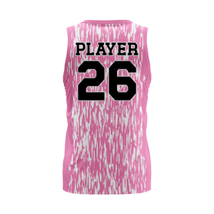 Maillot de basketball personnalisé pour homme, 100 % polyester, respirant, anti-humidité, séchage rapide, grande taille, sans manches, col en V - Product Image 2