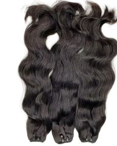 Extensions de cheveux naturels à clipser, cheveux indiens Remy, ondulation naturelle, ondulation aquatique, double trame, double épaisseur, noir, 100g - Product Image 2