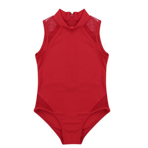 Leotardo de Ballet sin Mangas de Malla Elástica de Alta Calidad con Logotipo Personalizado, Servicio OEM, para Niñas, Adultos, Entrenamiento de Equipo, Gimnasia - Product Image 3