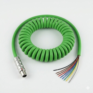 6FC5348-0AA08-3AA0 Spiral Connection <b>Cable</b> for HT2 HT10 CNC Handheld Terminal 1.5M-3.5M Coiled <b>Cable</b> - Product Image 1