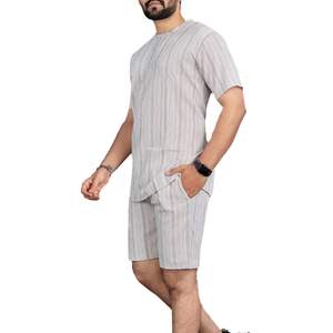 Nouveaux ensembles décontractés d'été en polyester pour sublimation numérique : T-shirt et short imprimés sur toute la surface, style Ringer - Product Image 3