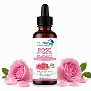 AARNAV <b>Rose</b> <b>Essential</b> <b>Oil</b> Damascena 30ml 100% Pure Steam Distilled For Skin And Aromatherapy - Product Image 1
