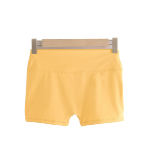 Shorts Deportivos Transpirables de Color Amarillo para Mujer, de Secado Rápido, Sin Costuras, Cintura Alta Elástica, para Gimnasio, Ciclismo - Product Image 1