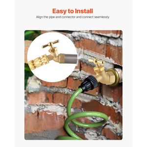 Rubinetto da Esterno in Ottone Resistente con Connessione 1/2'' FIP x 3/4'' MHT, Valvola da Giardino Multi-Volta per Uso Esterno - Product Image 2