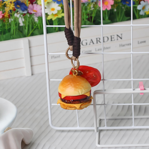 2026 Nuovissimo Ciondolo a Forma di Hamburger Cartoon per Borsa, Decorazione per Specchietto Retrovisore Auto, per Donna e Uomo - Product Image 3