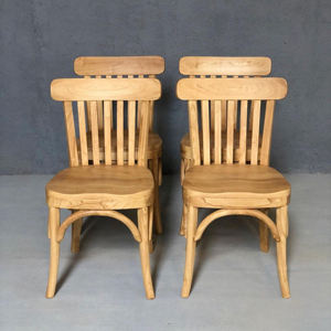 Muebles de Madera Maciza de Buena Calidad para Cafetería y Restaurante, Sillas de Comedor Antiguas de Madera, Conjuntos de Mesa y Silla para Cafetería y Hotel - Product Image 2