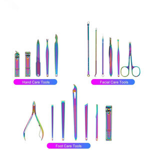 Kit de manucure et pédicure professionnel luxueux en acier inoxydable personnalisable avec des outils portables durables - Product Image 2