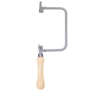 Cadre de scie à bijoux de 60mm, finition en acier chromé fixe avec poignée en bois pour bricolage, outils de coupe de métaux, outils d'orfèvrerie - Product Image 2