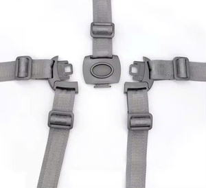 Arnés de Seguridad para Cochecito de Bebé de 5 Puntos, Color Gris, Marca TOPCENT HARDWARE, con Hebilla de Clip y Correas Ajustables de PP - Product Image 2