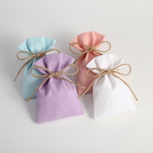 Bolsitas de Muselina de Algodón Personalizables con Cordón, Impresión Digital, Ecológicas, Duraderas, Resistentes al Agua, Regalo Promocional, Lavanda - Product Image 3