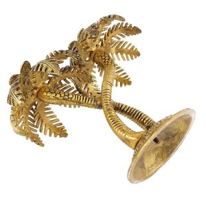 Portavelas Decorativo de Metal Dorado con Forma de Palmera para Decoración del Hogar y Hoteles, Centro de Mesa, Artículo de Regalo - Product Image 4
