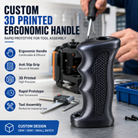 Poignée ergonomique en plastique imprimée en 3D sur mesure avec grip antidérapant, prototype rapide pour l'assemblage d'outils