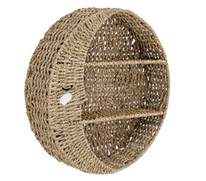 Estante infantil de alta calidad en forma de luna, de mimbre natural, decoración de pared para habitación infantil, adorable almacenamiento y exhibición para guardería. - Product Image 2