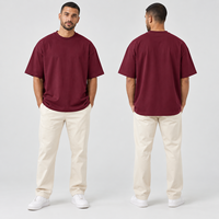Kaos Pria Oversized Boxy Fit Lengan Pendek, Bahan Katun Tebal Batik, Gaya High Street, Kualitas Premium, Bernapas