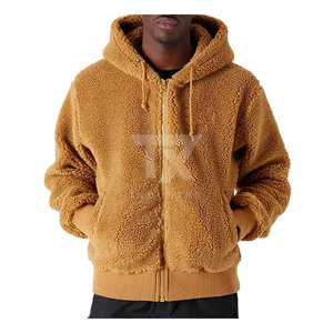2026 Sports <b>Men's</b> Winter Coat Customizable Zip-up <b>Fleece</b> <b>Jacket</b> Stand Collar Windproof Warm <b>Sherpa</b> Design OEM Service Available - Product Image 1
