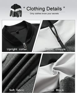 Veste bomber pour homme personnalisée de qualité supérieure, légère, résistante au vent, décontractée, pour l'extérieur, tendance - Product Image 5