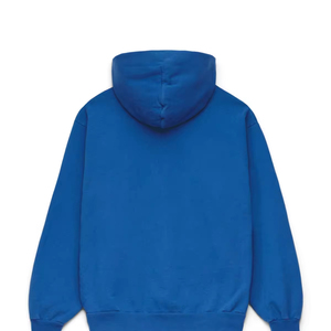 เสื้อฮู้ดดี้โอเวอร์ไซส์ผู้ชาย สีน้ำเงินล้วน ผ้าเฟรนช์เทอร์รี่ สวมใส่สบาย มีกระเป๋าหน้า ทรงปกติ ผ้าฝ้าย 100% - Product Image 6