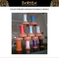 Chicha Farida au design unique, de luxe, durable, de haute qualité, fabriquée à la main en argile égyptienne, avec des fils colorés, des fûts/bols pour une distribution de chaleur optimale