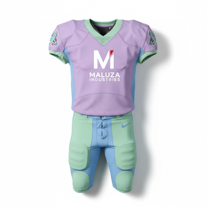 ชุดยูนิฟอร์มอเมริกันฟุตบอลแบบกำหนดเอง พิมพ์ลายแบบซับลิเมชั่นความละเอียดสูง พร้อมชื่อทีมและหมายเลข ชุดฝึกซ้อมฟุตบอลผ้าตาข่ายทนทาน - Product Image 1