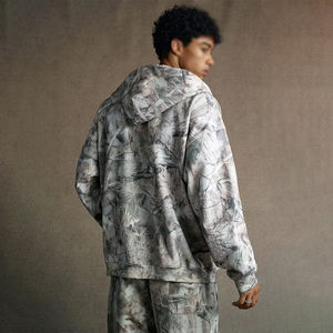 Wholesale Custom Camo Hoodie Jogger Set Mens Fleece Tracksuit Heavyweight Streetwear OEM ODM USA Market - Product Image 4