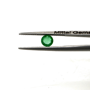 Esmeraldas naturales de Zambia calibradas, redondas de 4 mm, piedras preciosas facetadas sueltas para la fabricación de joyas, listas para usar. - Product Image 2
