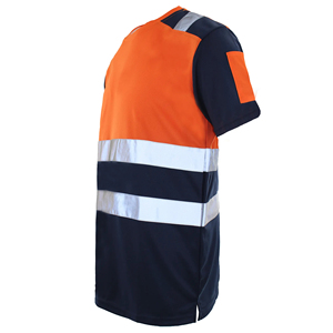 T-shirt de sécurité réfléchissant haute visibilité, vêtements de travail haute visibilité, manches courtes, vêtements de sécurité pour la construction industrielle, le contrôle du trafic - Product Image 3