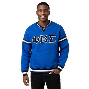 Sweat-shirt à col rond en chenille noire Phi Beta Sigma, vêtements de fraternité grecque avec un design chenille classique, confort et style - Product Image 4