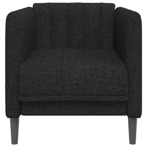 เก้าอี้โซฟาเดี่ยวไม้เนื้อแข็งสีดำ ไม้อัดโพลีเอสเตอร์ 100% สำหรับห้องนั่งเล่น - Product Image 4