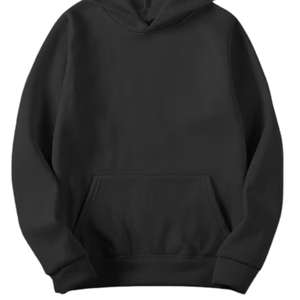 Sweat-shirt à capuche oversize délavé vintage noir en coton épais, coupe ample, style streetwear, pour hommes et femmes - Product Image 3