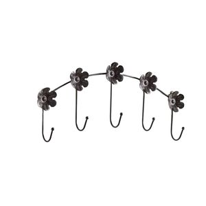 Gold Ginko Leaf Multi Hook Wall Mounted <b>Rack</b> Decorative <b>Metal</b> 7-Hook Coat <b>Rack</b> Key Holder Organizer for Living Room Entryway - Product Image 5