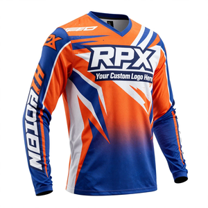 Maillot de motocross personnalisé imprimé, vêtements de course d'équipe avec logo, événements promotionnels, vêtements de course automobile, maillot de motocross - Product Image 1