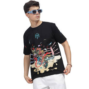 Camiseta en relieve de alta calidad 100% algodón personalizado colores sólidos impresión camisetas para hombre stock camiseta de color sólido - Product Image 4