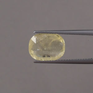 Saphir Jaune Naturel Certifié IGI Qualité AAA 12.5x10mm Coupe Coussin 6.17 Carats Pierre Précieuse Libre Encerée/Huileée Bijoux Fins Légers - Product Image 1