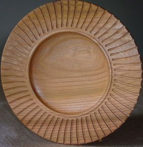 Plato de Madera de Mango Tallado Rústico, Bandeja de Madera para Decoración de Mesa de Comedor, Exhibición en Cocina y Vajilla para Eventos - Product Image 1