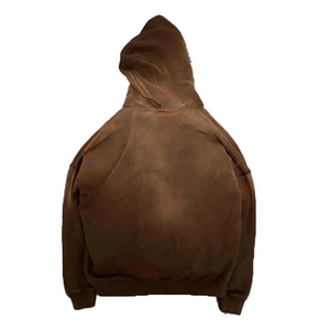 <b>Top</b> Quality <b>Distress</b> Track Suits Sweat Pants and Hoodie Set Pullover Customize Stitch Acid Washed Tracksuit 100% cotton - Product Image 3
