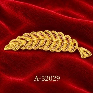 Broches à pampilles en argent tibétain de luxe, plaquées or, bijoux de fête pour femmes A-32022 - Product Image 3