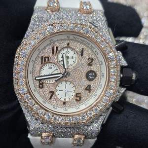 Premium Custom <b>Watch</b> Style Full Metal <b>Case</b> Iced Out Sleek Finish Custom Style Iced <b>Watch</b> Stainless Steel <b>Case</b> Minimal Clean Mod - Product Image 1