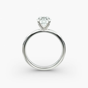 Premium 925 Sterling <b>Silver</b> Moissanite <b>Solitaire</b> <b>Ring</b> for Women with Sparkling Pave Setting Wedding Engagement Jewelry - Product Image 4