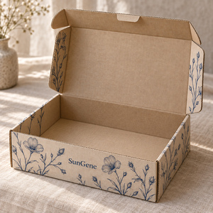 Caja de Cartón Corrugado Personalizada para Juego de Servilletas de Lino - Product Image 2
