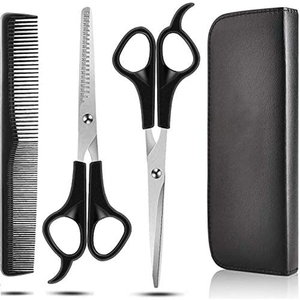 plastic scissor Professional High Quality Stainless Steel <b>Barber</b> Hair Scissors 5-7 Inches Sharp <b>Blade</b> Plastic Handle - Product Image 5