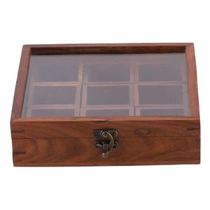 Wooden Spice Box Handmade Masala Dabba with 12 Compartments Traditional Kitchen <b>Storage</b> and Organization For Sale - Product Image 1