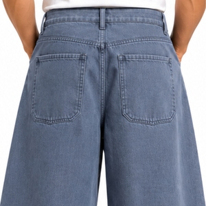 Pantalon Baggy Homme Coupe Ample Décontractée Jambe Large Style Décontracté Taille Élastique Grande Taille Coton Denim - Product Image 5