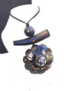 New Arrival Buffalo Ox Horn Necklace Polished Animal Style Bone Jewelry Natural Design <b>Beads</b> Women Girls Wedding - Product Image 4