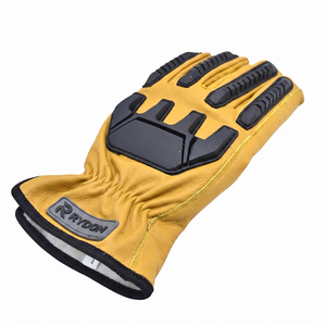 Heavy Duty Cowhide Leather Work Gloves TPR Impact Resistant Mechanic Safety Gloves for Industrial Construction Work - Product Image 4